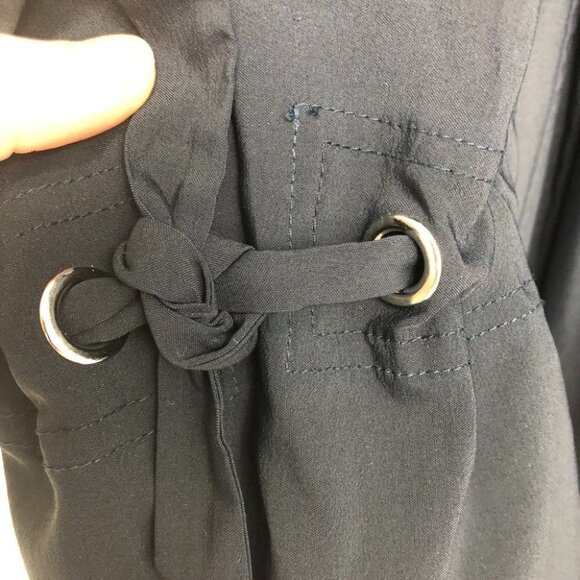 A.L.C.  Bristol Trench wool blend drawstring coat in Midnight navy blue size 10 - Picture 10 of 16